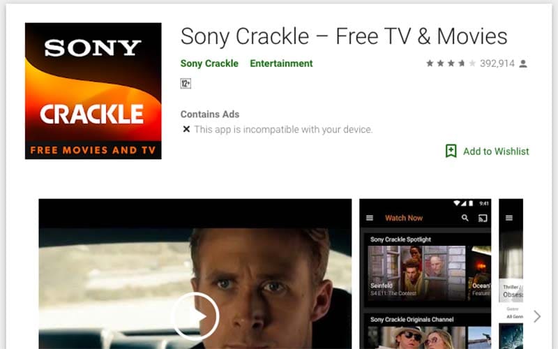 Sony Crackle google play