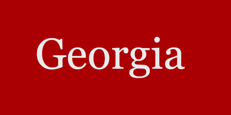 Georgia font