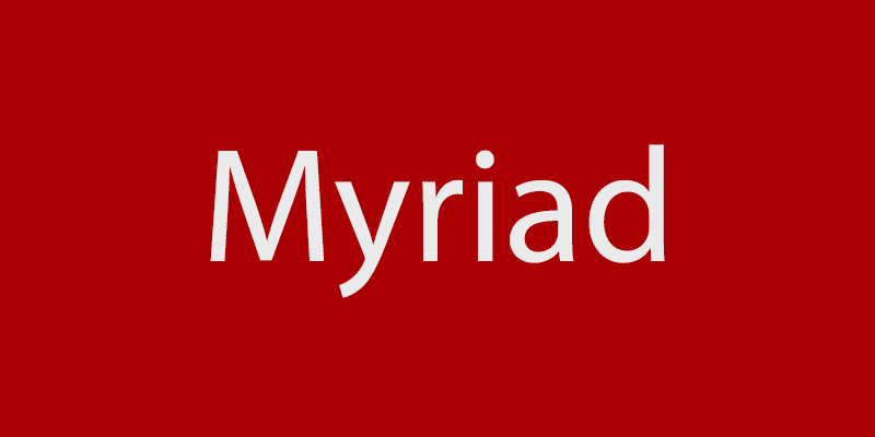 Myriad font
