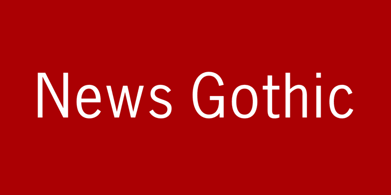 News Gothic font