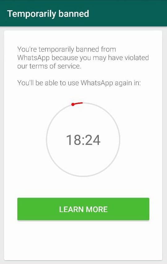 whatsapp diblokir