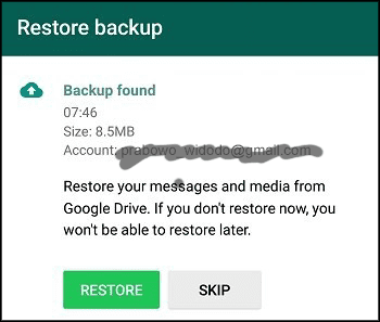 restore backup whatsapp