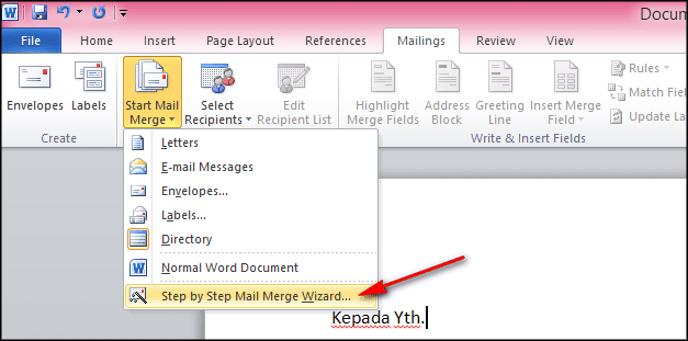 Step by Step Mail Merge Wizard