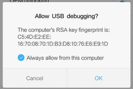 allow usb debugging xiaomi