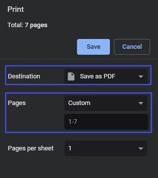 print save as pdf