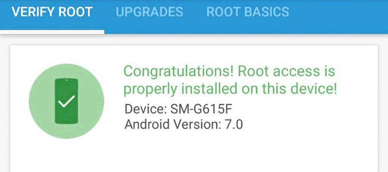 sukses root di perangkat