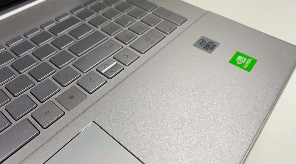 HP Envy 17 (2020) keyboard touchpad