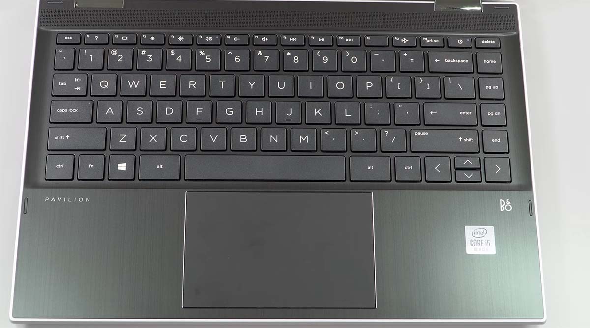 HP Pavilion x360 14 LTE (2020) keyboard touchpad
