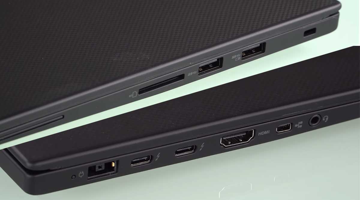 Lenovo ThinkPad P1 Gen 2 port dan konektivitas
