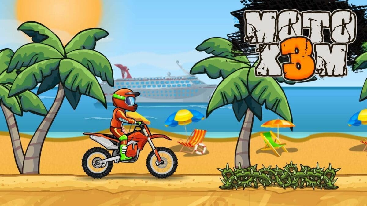 12. moto X3M bike race game.